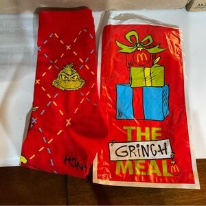 Red McDonald’s x The Grinch Holiday Socks 1 Pair 2025